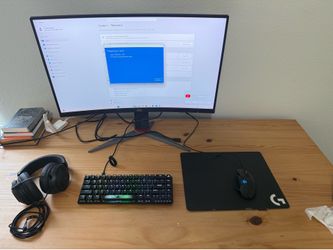 Gaming PC Setup - GTX 1660 SUPER + Curved Monitor + Razer + Logitech