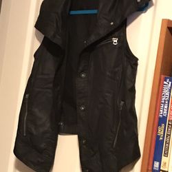 DKNY Jeans 100% Cotton Bkack Vest Large