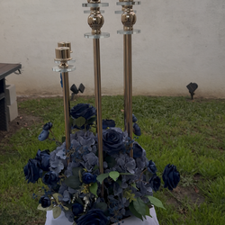 Gold candelabras center pieces