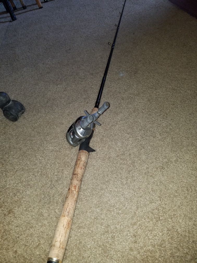 Shimano Callisto baitcaster on Team Daiwa rod