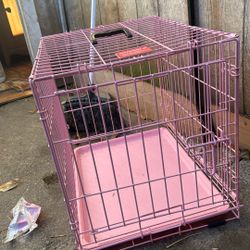 Pink Dog Cage 