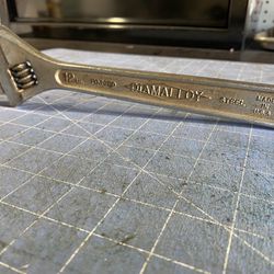Vintage 12” Diamalloy Adjustable Wrench 