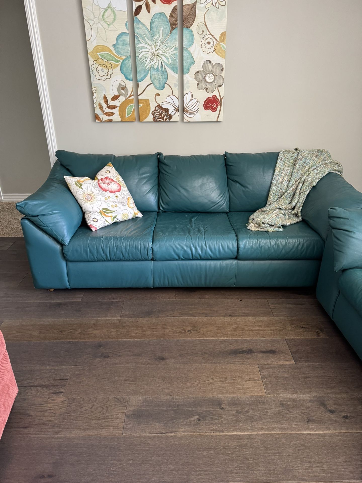 Arizona leather couch and loveseat