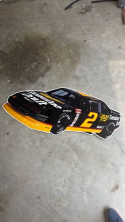 Vintage 1990s Rusty Wallace #2 Miller Genuine Draft sign