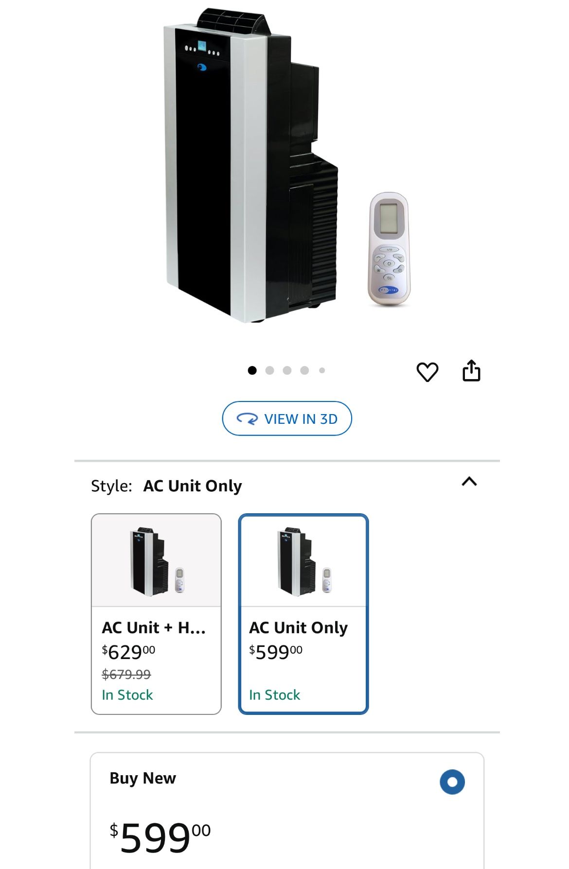 Whynter Portable Air Conditioner 14,000 BTU