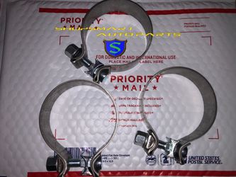 3 x 3" Stainless Steel Band Exhaust Clamp Buckle type-powerful Narrow Band Exhaust Clamp Seal Band USA shipping