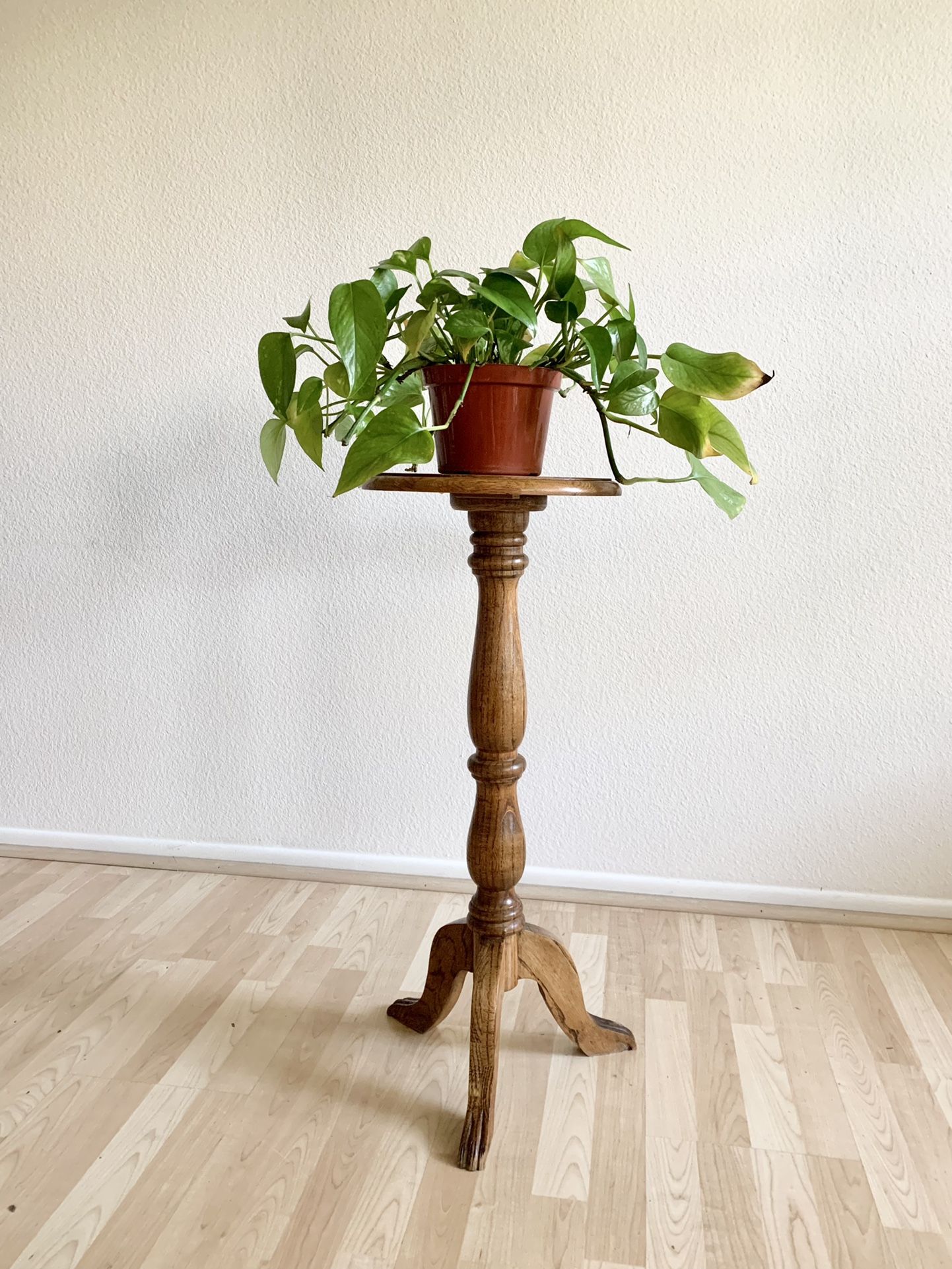 Vintage Oak Plant Stand