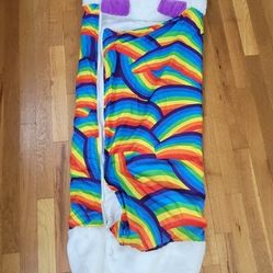 Happy Nappers Pillow & Sleepy Sack- Comfy, Cozy, Compact, Super Soft, Warm, All Season, Sleeping Bag with Pillow- Medium 54” x 20”, White Unicorn

