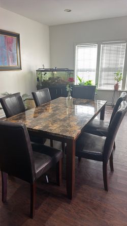 Dining table with 6 chairs
