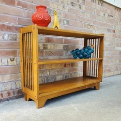Mid Century Modern Solid Wood Small Bookshelf Display Shelf Vintage 
