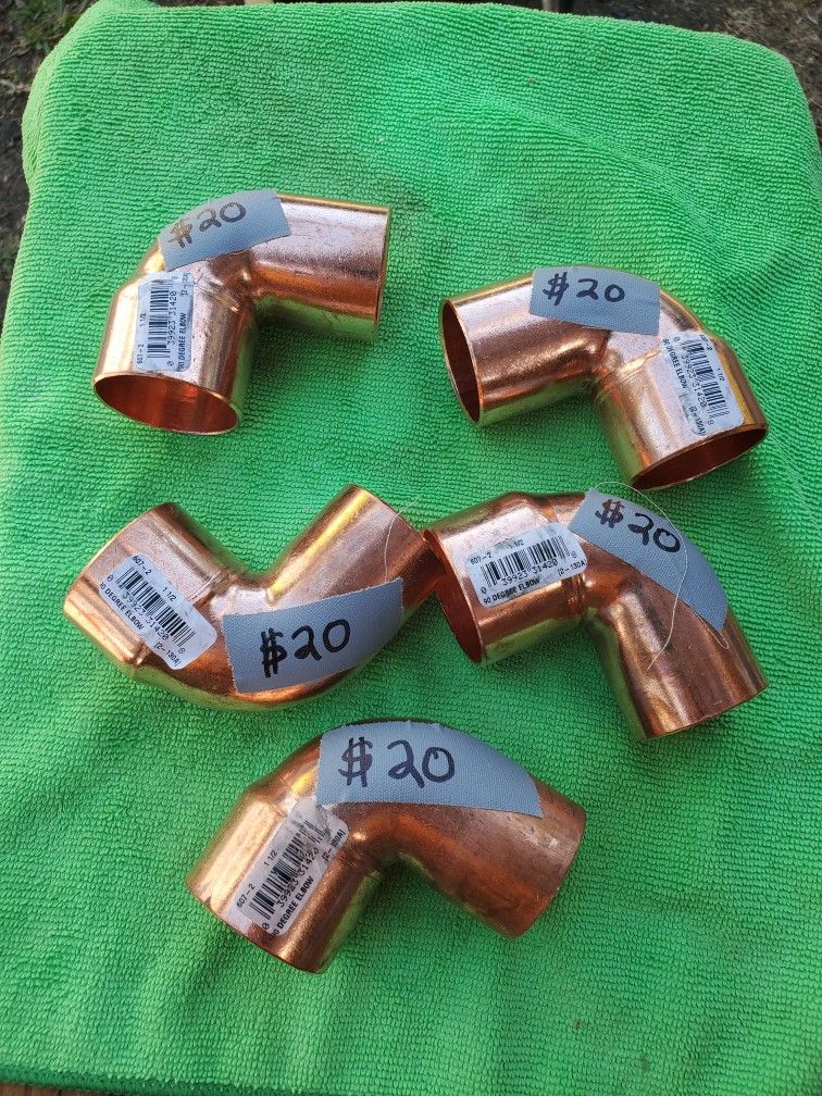 Nibco And Mueller 90⁰ SR Elbows For Plumbing (See Pictures For Sizes)