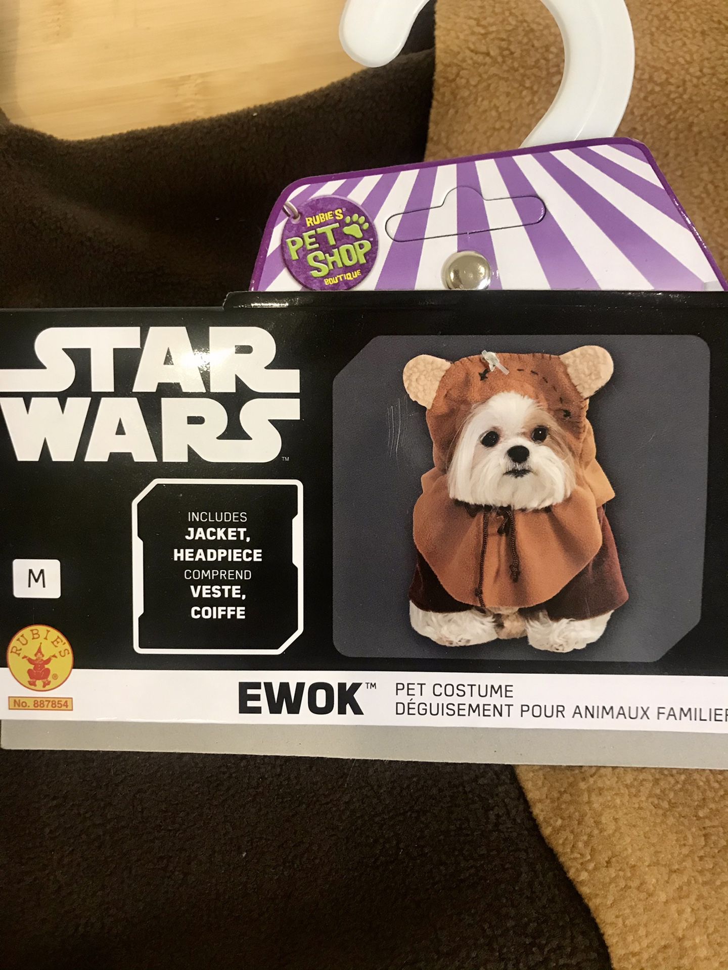 Official Star Wars Ewok Costume Outfit Dog Size Medium Halloween