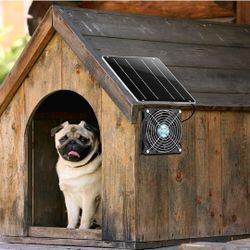 20 Watt Solar Powered Fan Kit(2 Pieces)for Outdoor Shed, Chicken Coop, Greenhouse, Dog House