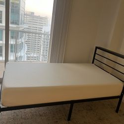 Twin Bed frame with Mattress 