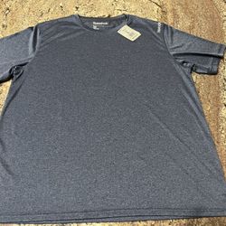 Reebok Relaxed, Fit, Athletic Sport Shirt, Navy Play Dry To Wick Moisture Away Mens Large 