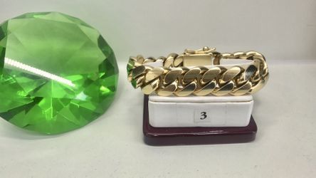 GOLD CUBAN LINK BRACELET / MANILLA ESLABÓN CUBANO