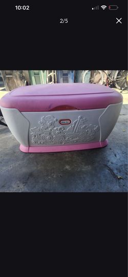 Little tikes pink toy chest vintage