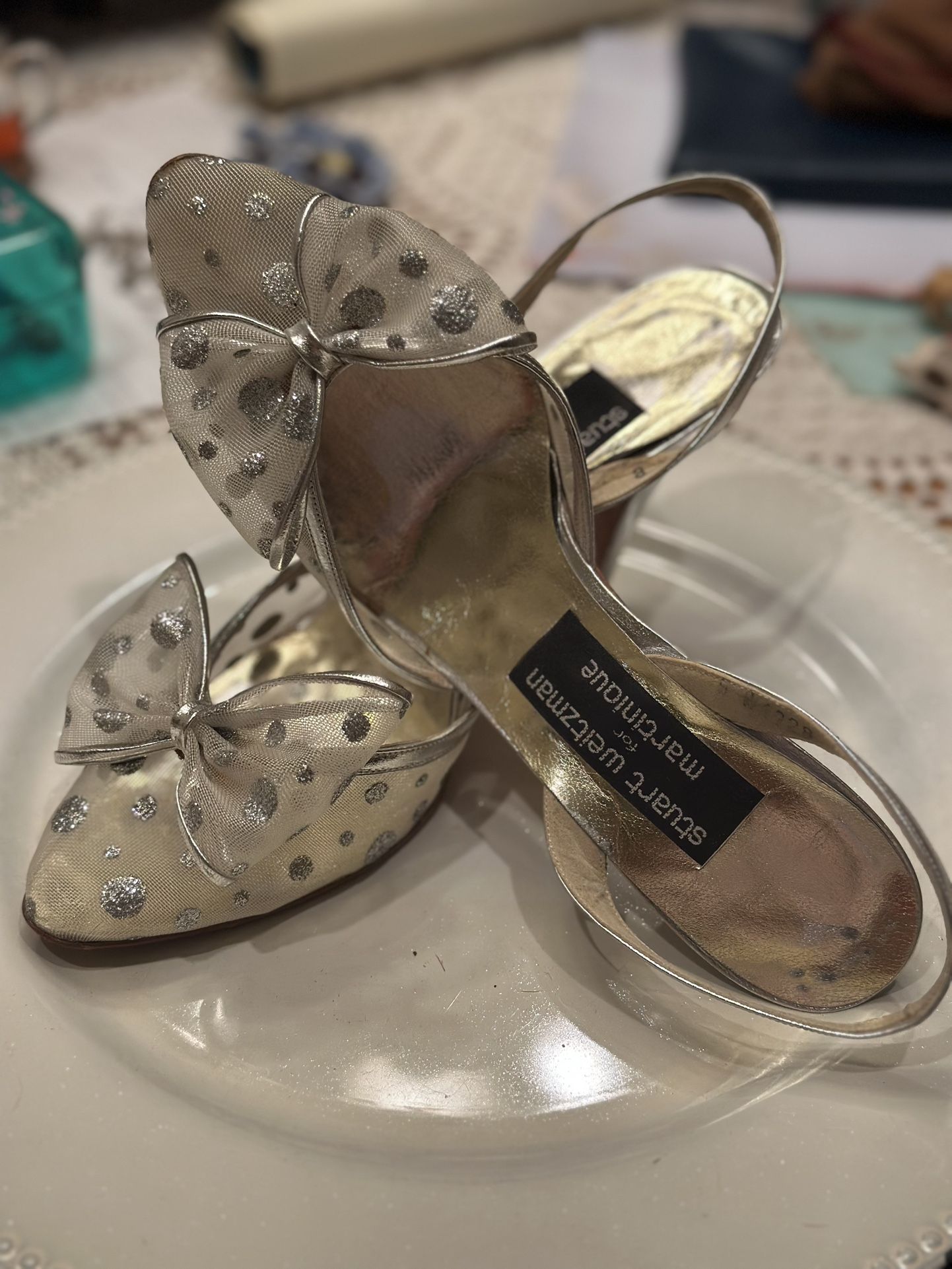 Vintage Dress / Wedding Heel Shoes 