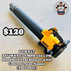 DEWALT 20V MAX 125 MPH 450 CFM Brushless Cordless Battery Powered Blower