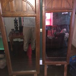 Vintage 1960s/70s Dresser Mirrors   (great Project Piece)