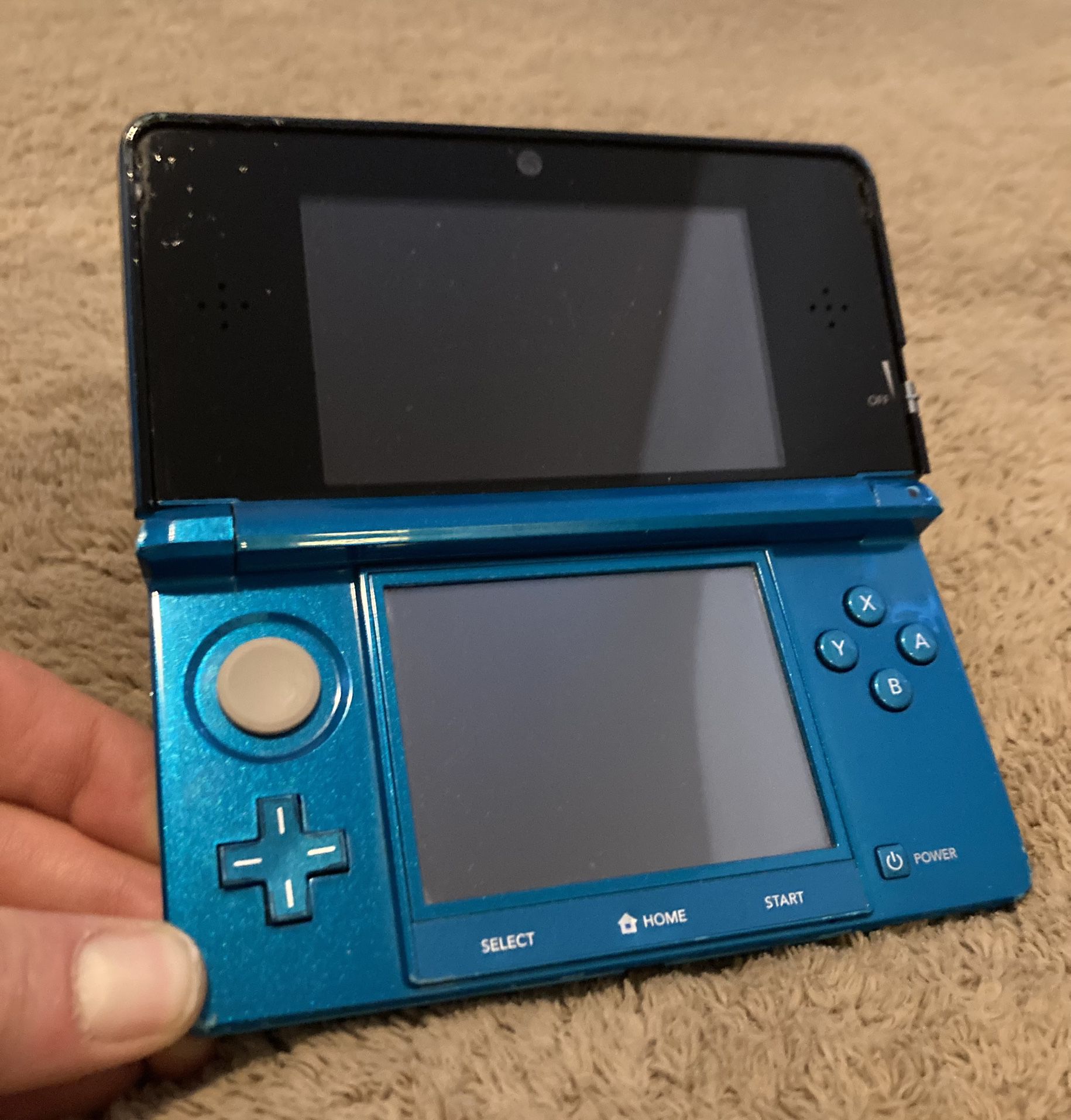 Nintendo 3DS Aqua Blue With Charger Modded With Pre Installed Games Offers Welcome