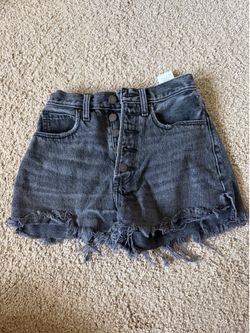 Abercrombie Black High Waist Shorts XXS