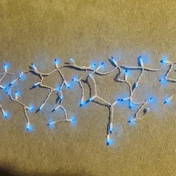 Heavy-Duty Christmas / Hanukkah Blue Icicle -String Lights - over 100’