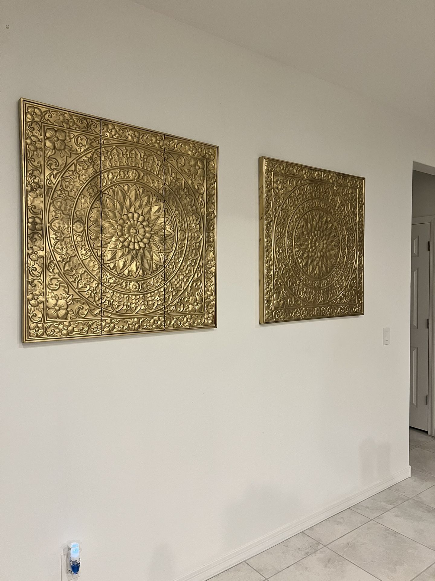 Gold Carved Mandala Artwork
