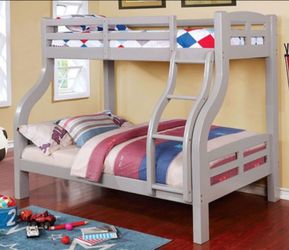 Brand New Grey Twin over Full Bunk Bed