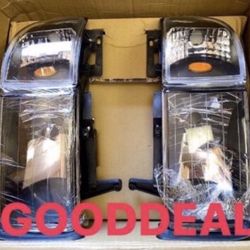 #84 For 94-01 Dodge Ram Headlights Replacement Assembly Front Lamps