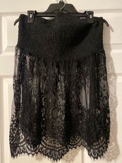Black Lace blouse Size XL