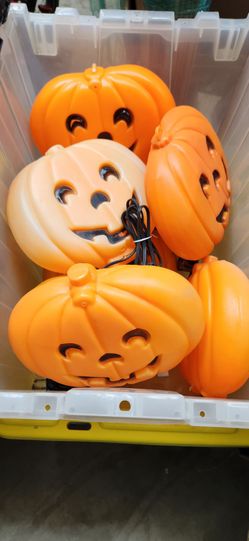 Eight Blinking Pumpkin Blowmolds
