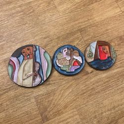 handmade Yair Cohen ceramic art tiles.