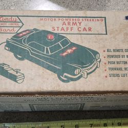 Andy Gard Remote Control Motor Powered Steering Army Staff Car