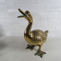 Sea Turtle Large Cast Aluminum Brass Tone Home Garden Decor 16" Length