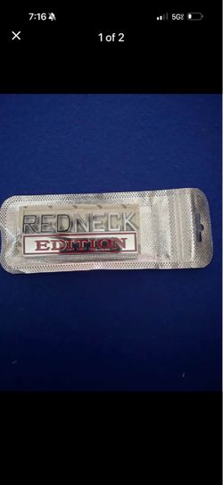 Redneck Edition Car Emblem Badge