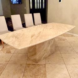 LUXURY MODERN MARBLE DINING TABLE AND CHAIRS