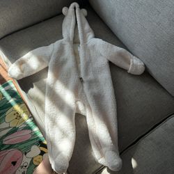 White Bear Carters Baby Plush Sherpa Jumpsuit 