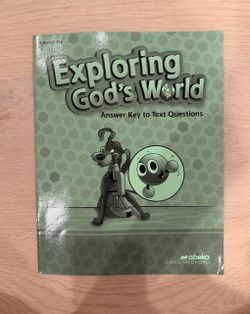Abeka Exploring God's World Textbook Answer Key