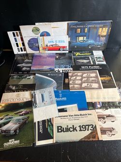 Lot Vintage Auto Sales GM Catalog Advertising Brochures Chevy Cadillac Olds