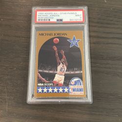 PSA 9 Michael Jordan 1990-91 NBA Hoops ALL-STAR #5 MINT 90-91