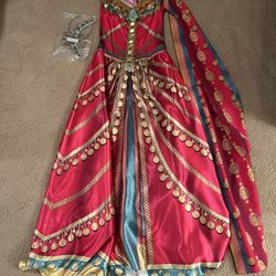 open lace back dress Gem Princess Jasmine Aladdin Costume for Girls