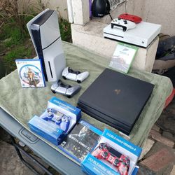 3 Combos Depending how Broke AsF You Are..  $480! Playstation 5 PS5 Slim 1TB Bundles. $260! 2020 PS4 Pro 1TB. $250! Xbox one S Bundles. Trade are welc