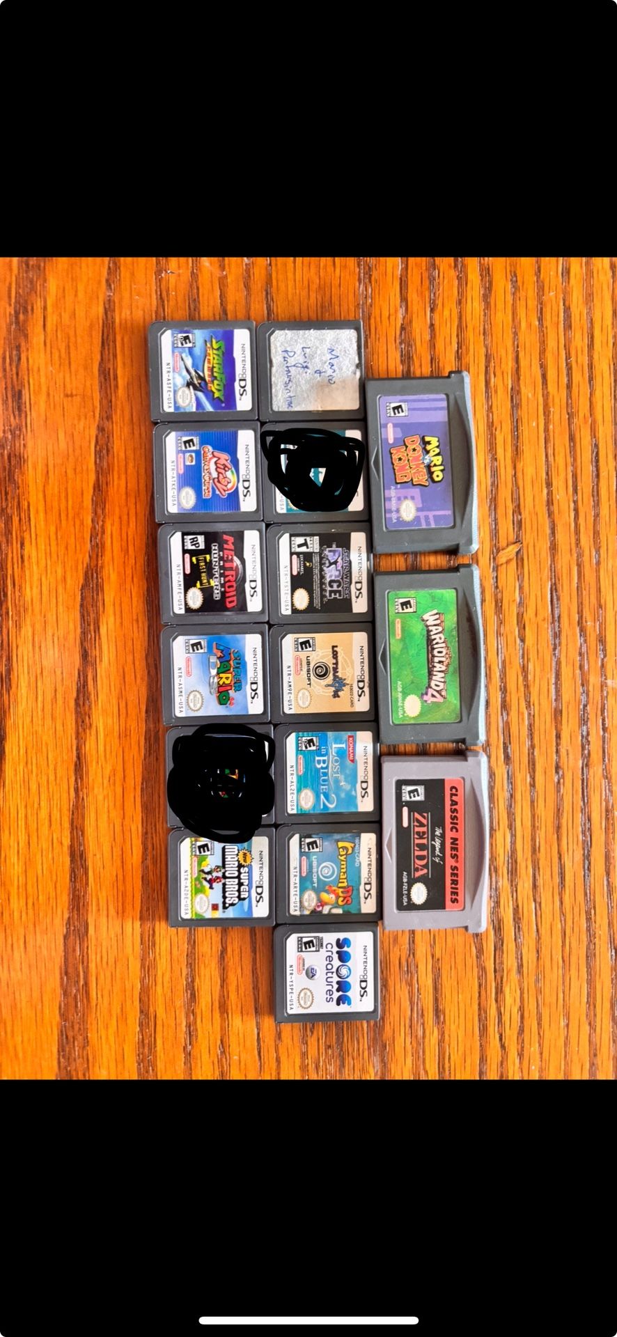 GBA games and DS Games