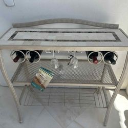 Bar Cart With Marble Top 