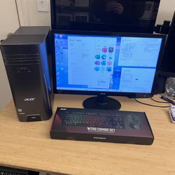 FAST Complete Gaming PC SETUP / Intel Core i5 6400 CPU / 8GB RAM / GTX 960 GPU / 256GB SSD + 500GB HDD / 23” 1080p Monitor / Keyboard + Mouse (NEW!)