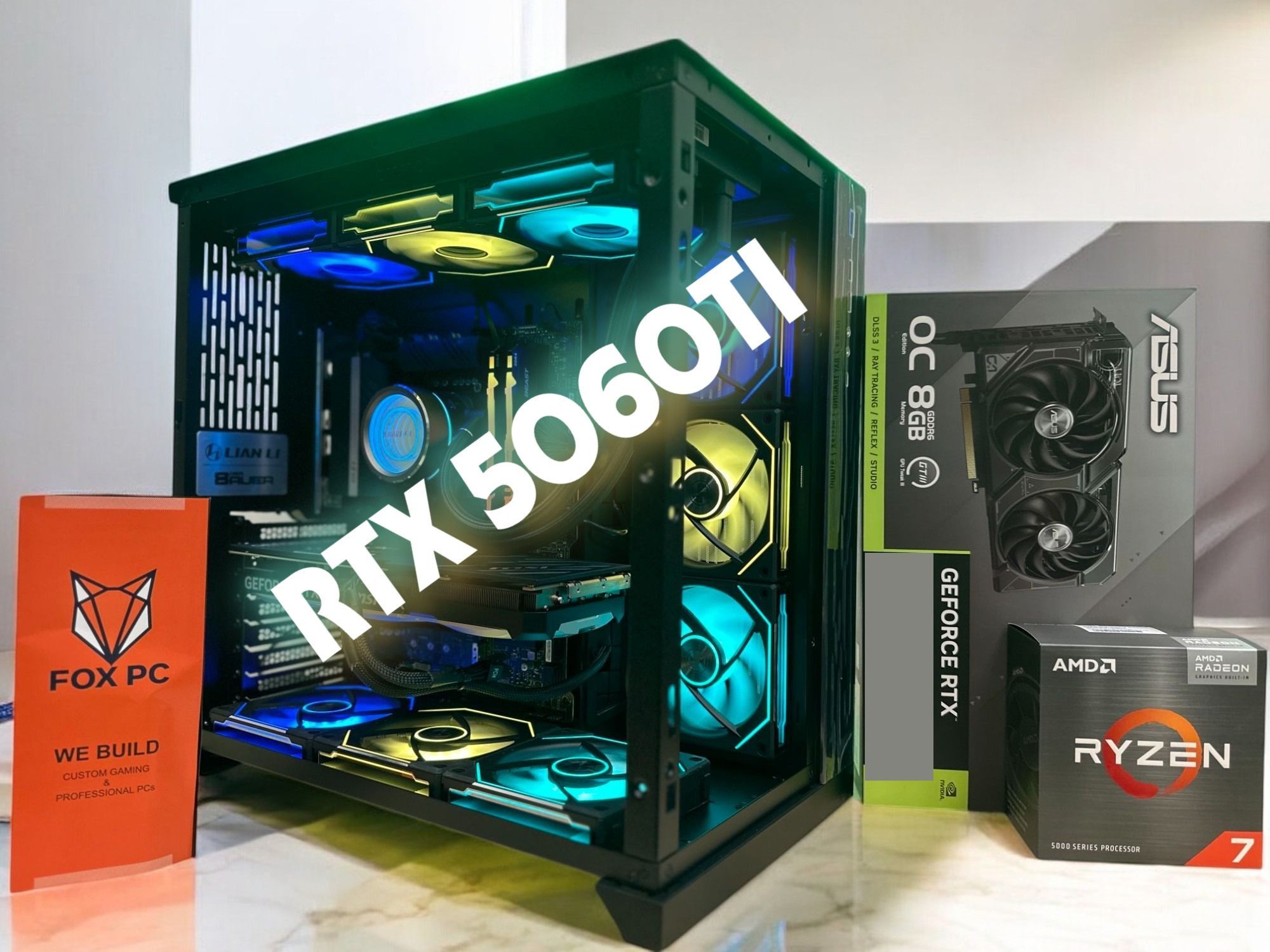🦊 FOX 61 🦊 1 YEAR WARRANTY + FINANCE 🦊 FOX GAMING PC | WORKSTATION | DESKTOP | COMPUTER | PROFESSIONAL | AMD RYZEN 7-9700X | RTX 5060TI | 32 GB RAM