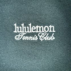 Lulu🍋 French Terry Crewneck Pullover in 🌲Forrest Green🌲 🎾Tennis Club🎾