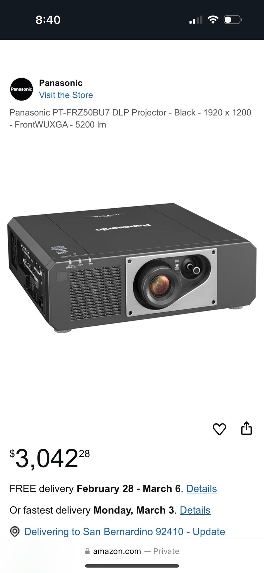 Panasonic Professional Projector