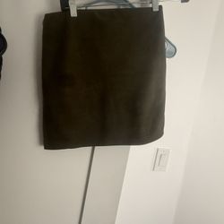 Green Suade Skirt Xs